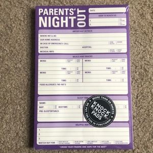 Parents’ night out Knock Knock Writing Pad